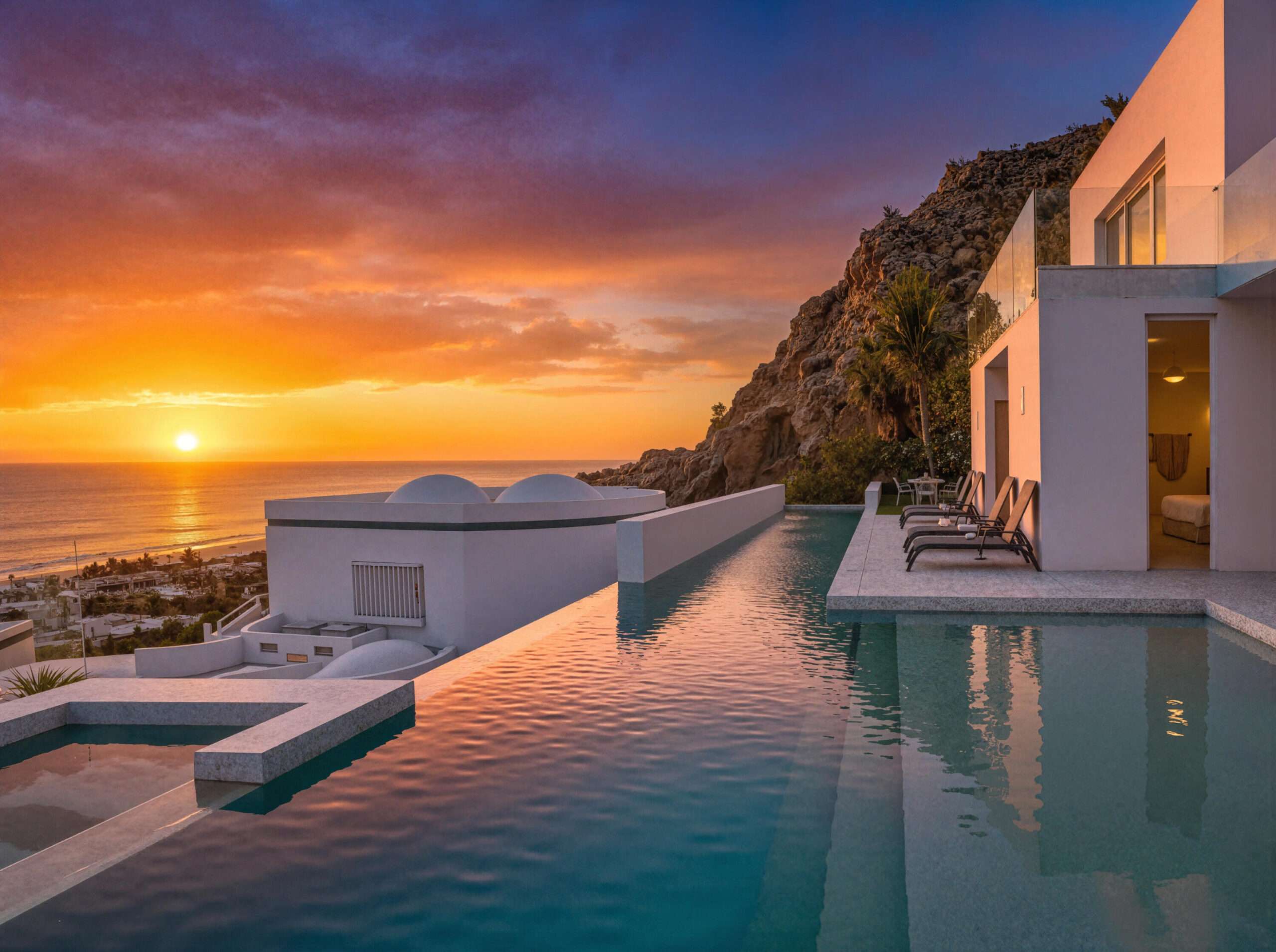 Cabo Luxury Pedregal Csl Imagine living where every moment is framed by the endless blue of the Pacific. Wake to the scent of gardenias and plumeria drifting through lush private gardens. Spend your days beside your 70-foot infinity-edge pool, the water seeming to spill directly into the sea beyond.This is more than a home. It's a sanctuary. Here, sleek architectural lines and cool Italian marble create a gallery-like setting, while a stunning glass elevator lifts you through the heart of the house. From your desk, the ocean for sale
