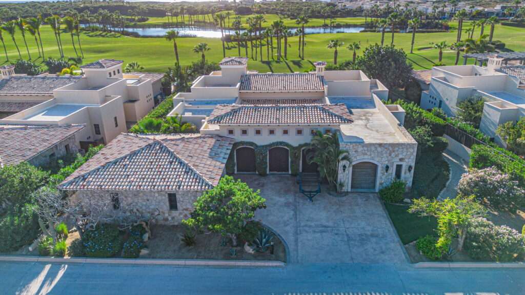 Cabo Luxury Golf Villas Set along the lush Bermuda fairways of the Tiger Woods-designed Oasis Short Course, this exceptional five-bedroom hacienda-style residence blends classic Mexican architecture with refined contemporary luxury. A grand central courtyard opens to an expansive great room that flows seamlessly to a private terrace with heated pool, palapa swim-up bar, and fire-pit lounge overlooking the Oasis par-three course. Designed for effortless entertaining, the home features multiple indoor and outdoor living spaces, a gourmet kitchen, and a covered outdoor grill ideal for hosting family and friends. As a Legacy Club home at Diamante Cabo San Lucas, ownership provides access to championship golf, the iconic Crystal Lagoon®, spa, beach club dining, and miles of Pacific coastline. – #51, Oasis Golf Villa, Pacific, Pacific, BS