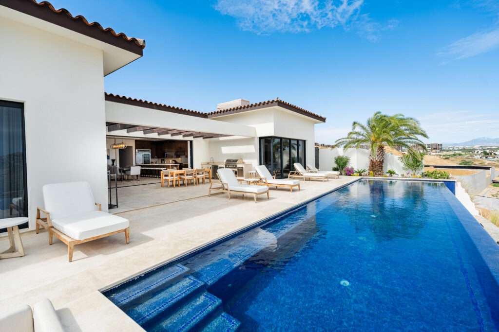 Cabo Luxury Coronado Live the Dream at Cielo Marbella in QuiviraExperience refined living in this exceptional home located within the prestigious Quivira community. Set in the exclusive enclave of Cielo Marbella, this 6-bedroom residence features 5 full bathrooms and 2 half bathrooms across 4,134.75 sq. ft. of air-conditioned interior space, offering a perfect balance of sophistication and comfort.This villa is in mint condition , ideal for family gatherings or rental opportunities . House and patio furniture is included in the asking price Designed for both relaxation and entertaining, the home showcases a heated infinity pool, jacuzzi, outdoor kitchen, fire pit, and a serene fountain—ideal for enjoying the Baja lifestyle – At Quivira, Cielo Marbella, Villa 45, Pacific, Pacific, BS