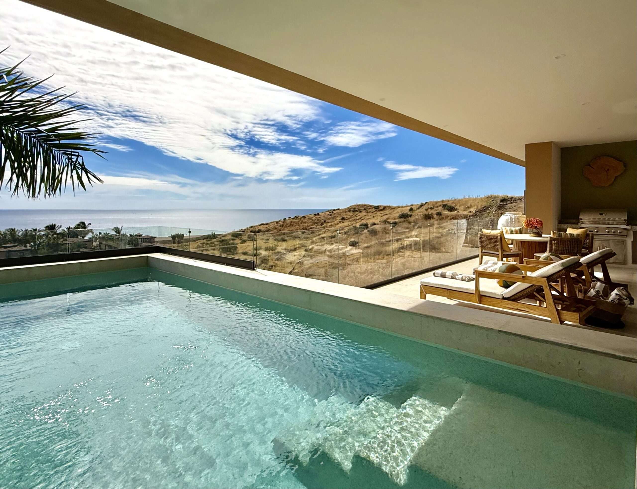 Cabo Luxury Migaloo Designed with avant-garde Mexican architecture and infused with a boho-chic flair, Migaloo 6 is a three- story home crafted for seamless indoor-outdoor living. The top floor offers breathtaking panoramic for sale