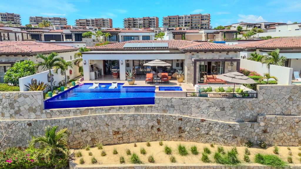 Cabo Luxury Coronado Nestled within the prestigious Quivira Golf and Resort community along Cabo's breathtaking Pacific Coast, Coronado 4.6 is a single-level Hacienda-style residence that embodies refined coastal living.This beautifully designed home features four spacious bedrooms, soaring vaulted ceilings, and seamless indoor-outdoor transitions that invite the beauty of the ocean into every space. Expansive outdoor living areas - including a private pool, jacuzzi, wood burning fireplace, fire table, and multiple lounge spaces - are perfectly positioned to capture uninterrupted ocean – Coronado 4.6, Pacific, BS