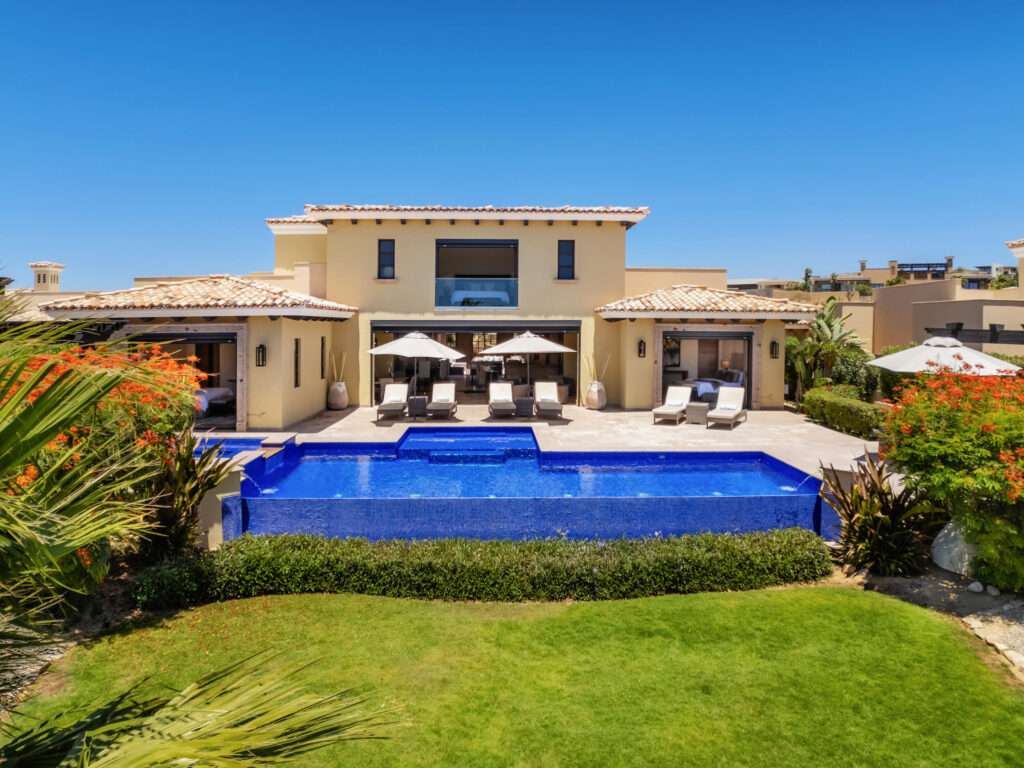 Cabo Luxury Section 4- Las Canadas Discover refined indoor-outdoor living at Cañada 9, set within Querencia, San Jose del Cabo's premier private golf community. Soaring beamed ceilings, walls of pocket glass, and luminous marble floors define an open great room that flows effortlessly to the terrace, infinity-edge pool, and stone-clad water feature -- all framed by panoramic Sea of Cortez and mountain – Diamante, Golf Villa 47, Pacific, Pacific, BS