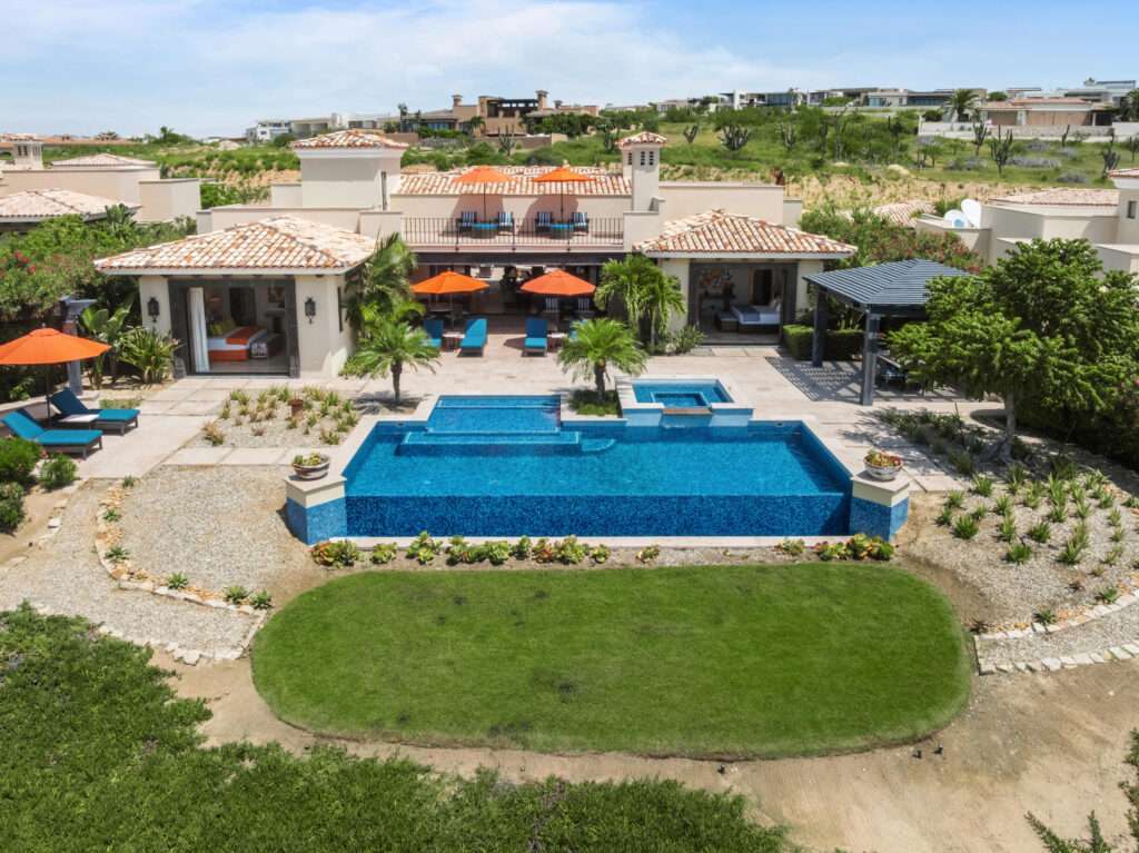 Cabo Luxury Elias Calles ---Beach Front Hacienda Estate---A rare Baja find, this seven-bedroom beachfront estate spans 2.47 acres with 164 feet (50 lineal meters) of white sandy beach! Enjoy whale watching from your private terrace overlooking the Pacific Ocean. The two main beach houses open up to the beach area and you can hear the waves crashing! The property features multiple residences, including two main beach houses that open directly to the sand, offering the sound of crashing waves and sharing a large social terrace perfect for Pacific sunsets. A third ''pool house'' with multiple rooms overlooks the pool area, ideal for guests. This estate presents significant potential, including converting into a Beachfront Boutique Hotel. Inquire for a brochure and FAQ. More information about Hacienda Las OlasTotal of 7 bedrooms, 4 full baths and 1 half bathThe Main Beach House has 1 master bed, 1 master bath complete with ocean – Golf Villa #49, Pacific, Pacific, BS