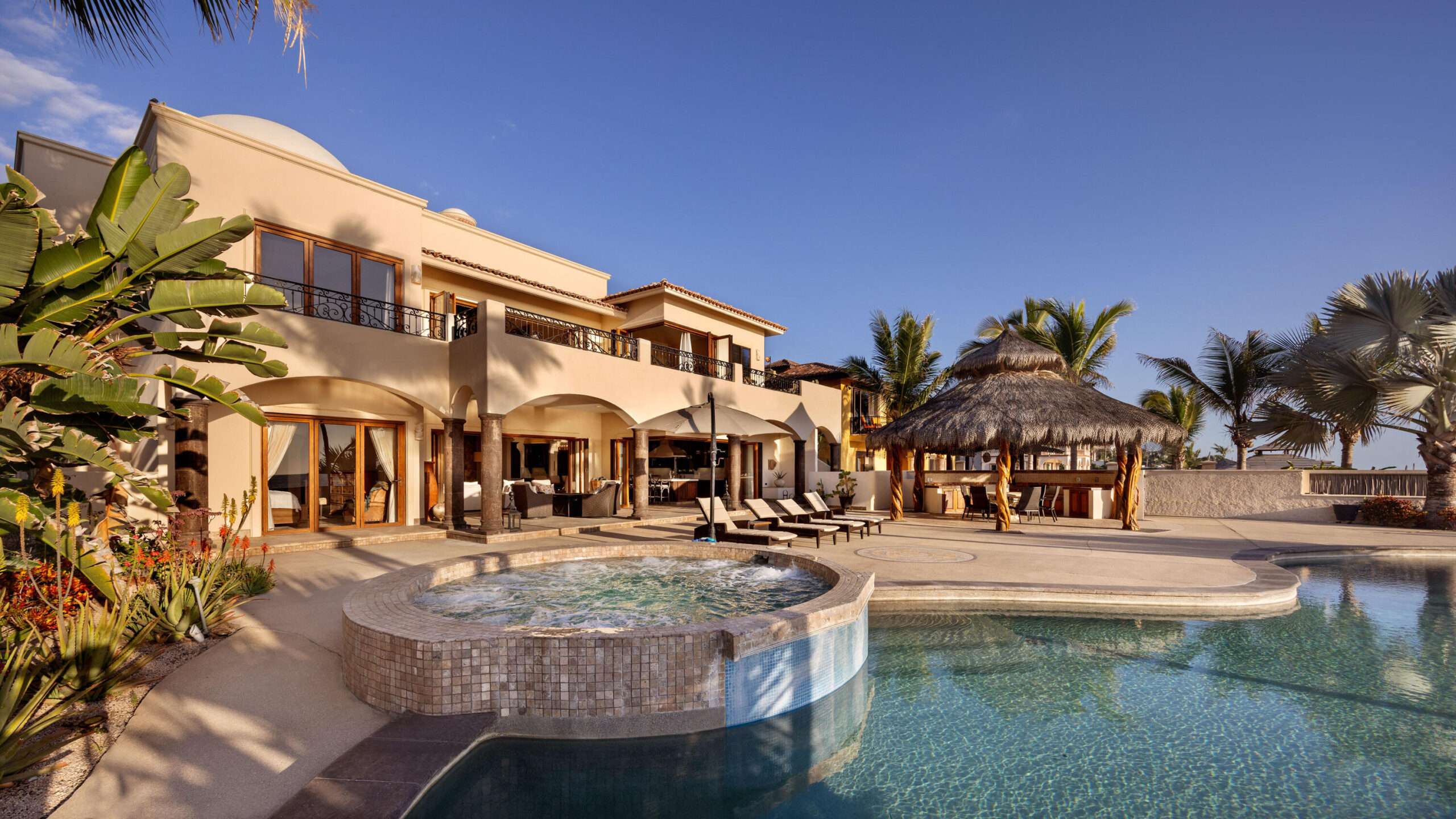 Cabo Luxury The Tequila Ranch A Legacy Estate on Baja's Pacific Coast. Set along a rare and pristine stretch of Pacific coastline within the private gates of Tequila Ranch, Hacienda del Pacífico is a grand oceanfront estate that embodies timeless Mexican architecture, refined craftsmanship, and the quiet power of Baja's untamed shore.Designed in the tradition of Mexico's great coastal haciendas, this expansive residence offers four private main suites, each thoughtfully positioned for privacy, comfort, and sweeping for sale
