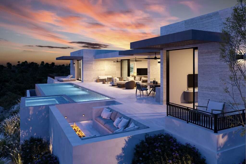 Cabo Luxury Section 19- Lavista-Laloma This elegant 4-bedroom residence, featuring maid's quarters and a spacious TV room, is a rare opportunity to own a beautifully designed, single-level home in the prestigious Querencia community, La Loma subdivision. Perfectly suited for families and elders seeking comfort and convenience, the home offers a seamless living experience with easy access around the community. Enjoy breathtaking canyon, mountain, and golf course vistas from the comfort of your new home. Located close to the main gate and exclusive beach club, this property provides easy access to resort-style amenities. Designed by renowned architect Jorge Gonzalez, who has crafted 7 exquisite homes in Querencia, this residence embodies sophistication, quality, and thoughtful architecture. There is a furniture package available, featuring Italian-line furniture, with pricing upon request. An upgrade to appliances with Sub-Zero and Wolf options is available for – La Loma, San Jose Corridor, BS