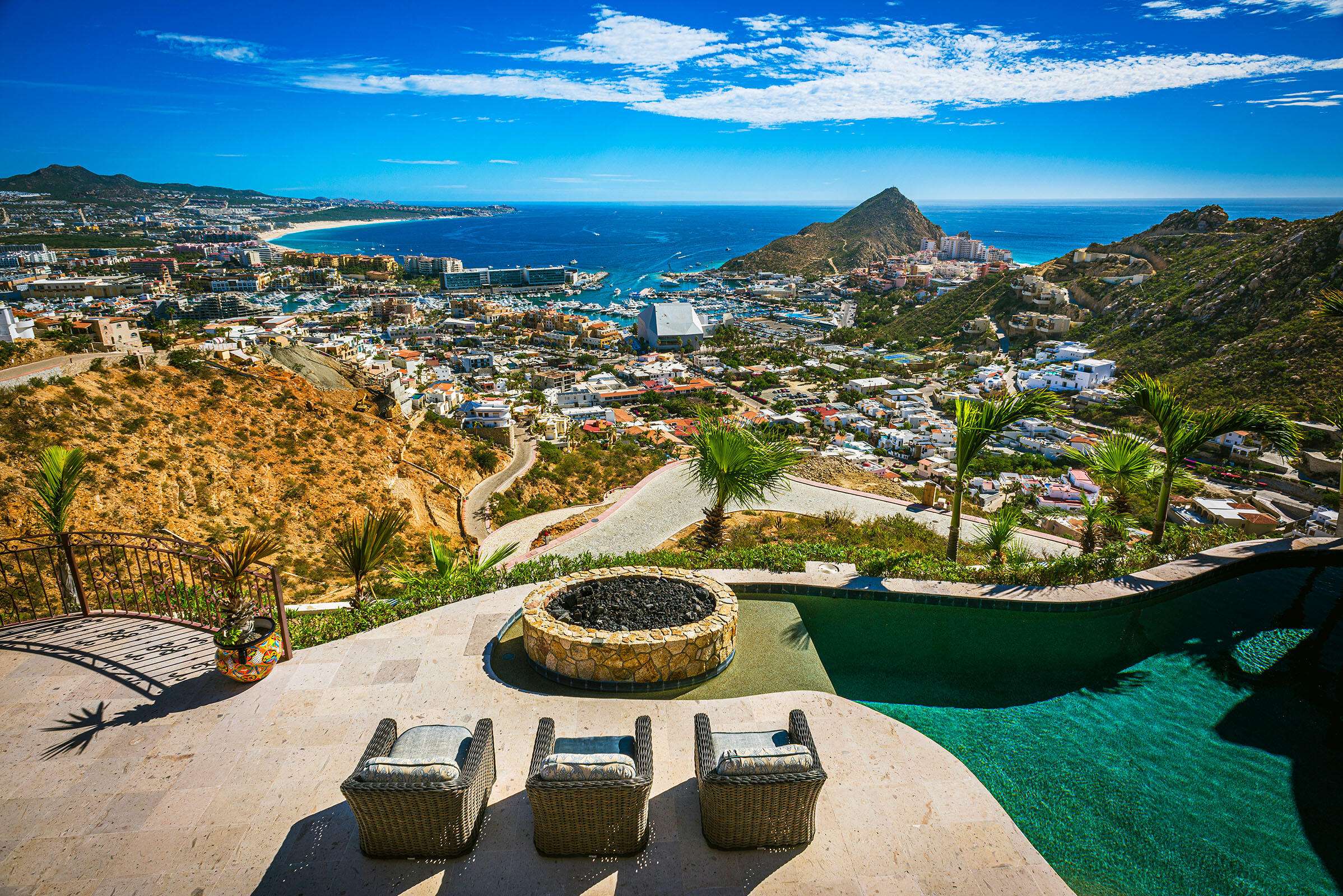 Cabo Luxury Espiritu Del Mar The Cottages at Espiritu Del Mar emerges as a living embodiment of architectural mastery, inspired by the Mediterranean allure. A harmonious fusion of design and nature, each residence beckons you to embrace the art of outdoor living, where private gardens seamlessly meld with interior elegance. Pocket doors, fountains and fire pits amplify the allure, while every suite and public space effortlessly spills into the tranquil sanctuary outdoors. for sale