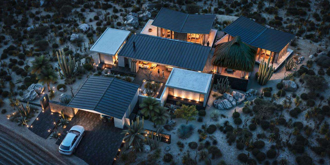 Cabo Luxury Migrino Casa Java is a thoughtfully designed four-bedroom residence currently under construction within The Palm, a low-density, master-planned community on the Pacific side, positioned between Los Cabos and La Paz. Set on a generous 1,700 SM lot with 749 SM of construction, the home is designed as two independent casitas, offering privacy, flexibility, and seamless functionality.The property features a swimming pool, palapa with outdoor kitchen and BBQ, studio, office, and outdoor shower, all surrounded by native desert landscaping with cardón cacti and regional vegetation. Parking includes two open spaces plus a closed garage.Residents of The Palm enjoy controlled density, access to a beach club, and a naturally private stretch of Pacific coastline. Casa Java is a thoughtfully designed four-bedroom residence currently under construction within The Palm, a low-density, master-planned community on the Pacific side, positioned between Los Cabos and La Paz. Set on a 1,700 SM lot with 749 SM of construction, the property has been carefully conceived as a private residential compound organized into three primary buildings, allowing for a clear separation between social living and private spaces.The central building serves as the social heart of the home, featuring open living and dining areas that connect seamlessly to the outdoor spaces. Adjacent to the social area is a dedicated studio / TV room with a built-in desk, ideal for media use or flexible workspace.The two private buildings house the bedroom suites. Casa Java offers two primary bedrooms, each with a full bathroom, walk-in closet, and a private sitting area. One of the master suites also includes an integrated office / working space, providing additional flexibility for remote work or quiet retreat. The remaining two bedrooms are generously sized and each includes a full bathroom and walk-in closet, ensuring comfort and privacy for family and guests.Outdoor living is an integral part of the design, featuring a swimming pool, palapa with outdoor kitchen and BBQ area, outdoor shower, and generous terraces. The landscaping is composed of native desert vegetation, including cardón cacti, desert cactus varieties, plum trees, and regional species, reinforcing a strong connection to the Baja environment.The service areas are thoughtfully separated from the main living spaces and include a closed garage, along with dedicated rooms for electrical systems and water equipment, enhancing both functionality and long-term maintenance efficiency. Parking also includes two additional open spaces.Casa Java has been designed as a self-sustaining residence, equipped with a full solar energy system for electricity, a propane backup system for contingency, and a bio-septic tank for sanitary water treatment. All finishes have been carefully selected to respond to the Pacific climate, sun exposure, and salinity, prioritizing durability, longevity, and reduced maintenance over time.Residents of The Palm enjoy... for sale