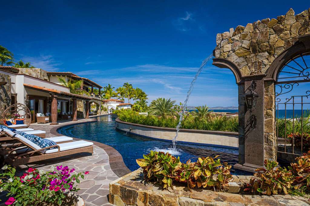 Cabo Luxury Section 4- Las Canadas Discover refined indoor-outdoor living at Cañada 9, set within Querencia, San Jose del Cabo's premier private golf community. Soaring beamed ceilings, walls of pocket glass, and luminous marble floors define an open great room that flows effortlessly to the terrace, infinity-edge pool, and stone-clad water feature -- all framed by panoramic Sea of Cortez and mountain – Villa Encanto, Palmilla Cove 5, San Jose Corridor, San Jose Corridor, BS