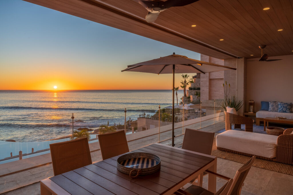 Cabo Luxury Section 28- Ocean Residences Discover an unparalleled sense of volume at Querencia Oceanside Residence B-102. This 3-bedroom sanctuary offers the expansive square footage typically reserved for 4-bedroom layouts, gifting you with a rare openness that redefines coastal luxury.Perched on the second floor of coveted Building B, renowned for superior privacy and the most breathtaking oceanfront sightlines, your elevation is perfectly calibrated. From your terrace, witness the rhythm of the sea: the arc of a wave, the silhouette of surfers, and the majestic breach of whales.Enjoy the pinnacle of Baja lifestyle with full Social and Golf memberships, granting access to world-class amenities including a Tom Fazio championship course and the vibrant Beach Club. This is the art of effortless living. – Hacienda Beach Club, Cabo San Lucas, BS